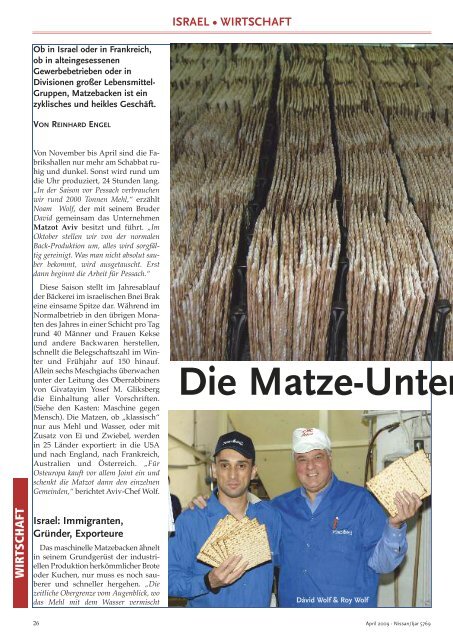 April 2009 als pdf herunterladen - Israelitische Kultusgemeinde Wien