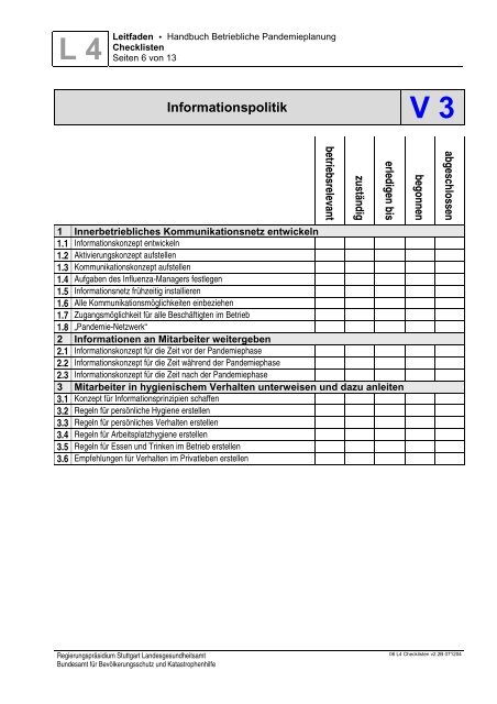 Handbuch Betriebliche Pandemieplanung - Deutsche Gesetzliche ...