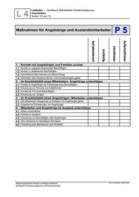 Handbuch Betriebliche Pandemieplanung - Deutsche Gesetzliche ...