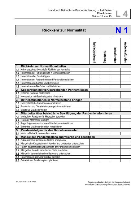 Handbuch Betriebliche Pandemieplanung - Deutsche Gesetzliche ...