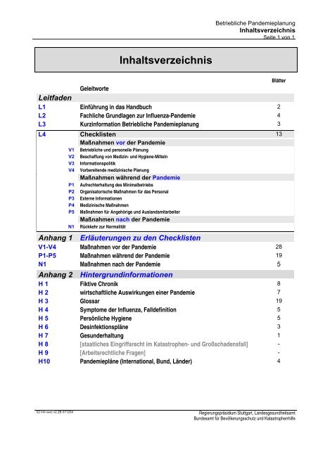 Handbuch Betriebliche Pandemieplanung - Deutsche Gesetzliche ...