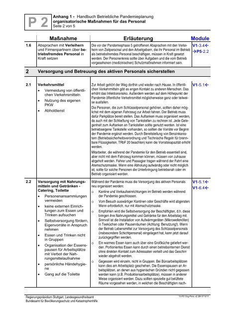 Handbuch Betriebliche Pandemieplanung - Deutsche Gesetzliche ...