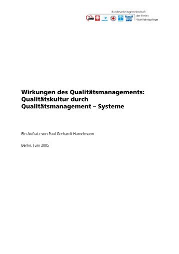 Qualitätskultur durch Qualitätsmanagement - Datenbank Qualität der ...
