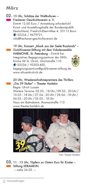 Veranstaltungskalender I. Halbjahr 2013 - Stadt Frechen