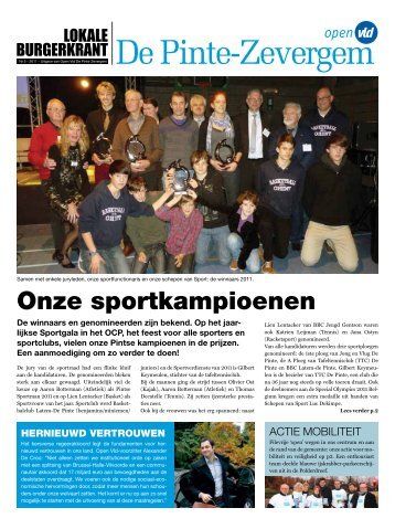 2011 - Burgerkrant 5 - Open VLD De Pinte - Zevergem