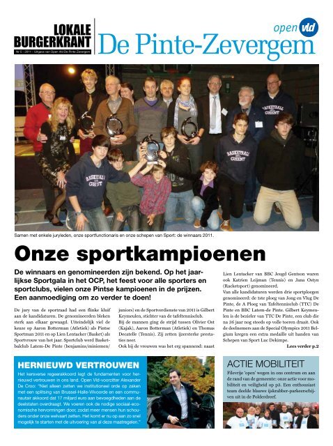 2011 - Burgerkrant 5 - Open VLD De Pinte - Zevergem