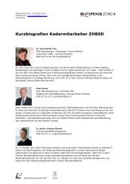 Kurzbiografien Kadermitarbeiter ZHBSD