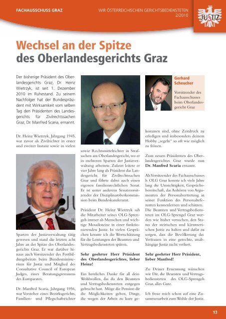 Wir Österreichischen Gerichtsbediensteten - ZA Justiz