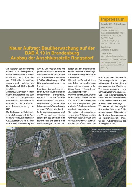 Ausgabe 02/2012 - Dorsch Gruppe BDC