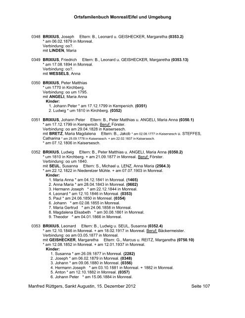 Ortsfamilienbuch Monreal/Eifel - Heimatchronik Monreal