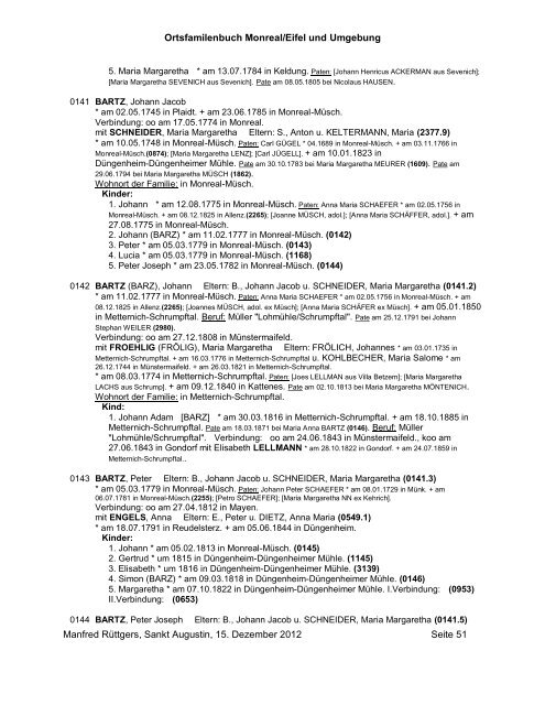 Ortsfamilienbuch Monreal/Eifel - Heimatchronik Monreal