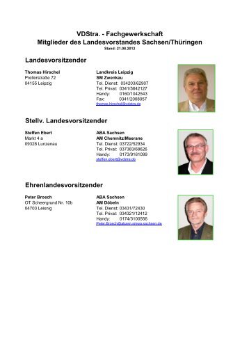 Landesverband Sachsen/Thüringen - VDStra.-Fachgewerkschaft ...