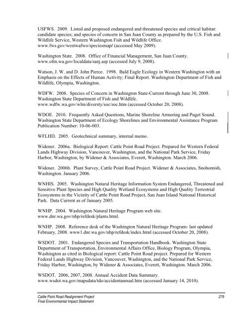 Chapter 7: List of Preparers - Western Federal Lands Highway ...