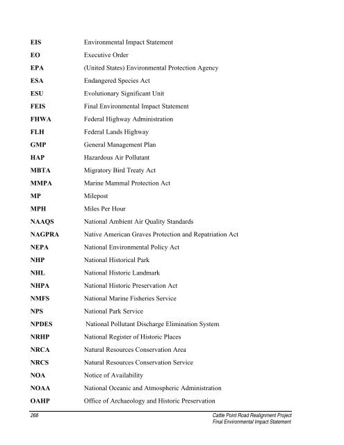 Chapter 7: List of Preparers - Western Federal Lands Highway ...