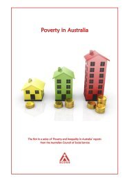 Poverty in Australia report - Australian Council of Social Service