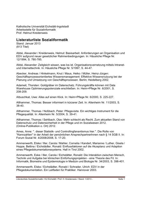 Literaturliste Sozialinformatik-1-2013