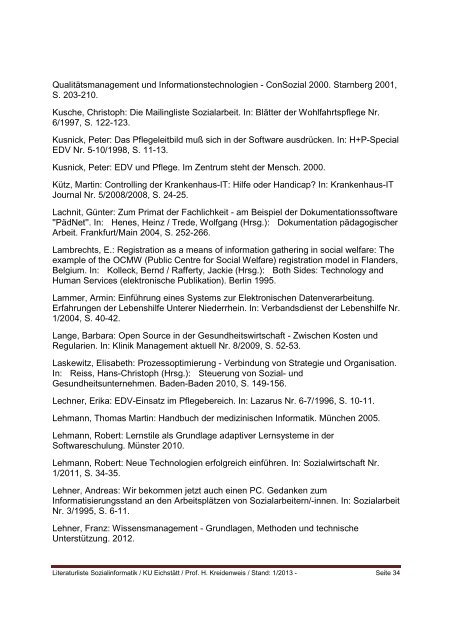 Literaturliste Sozialinformatik-1-2013