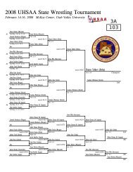 2008 UHSAA State Wrestling Tournament