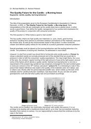 The Quality Future for the Candle - a Burning Issue