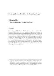 Ãœbungsfall: â€žAutofahrt mit Hindernissenâ€œ