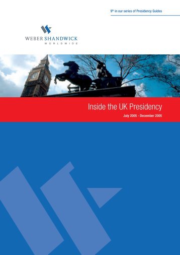 Inside the UK Presidency - Weber Shandwick