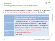 Ausblick: Fremdsprachenlernen als Konstruktion