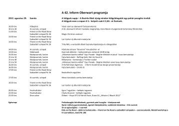 A 42. Inform Oberwart programja - Burgenland Messe