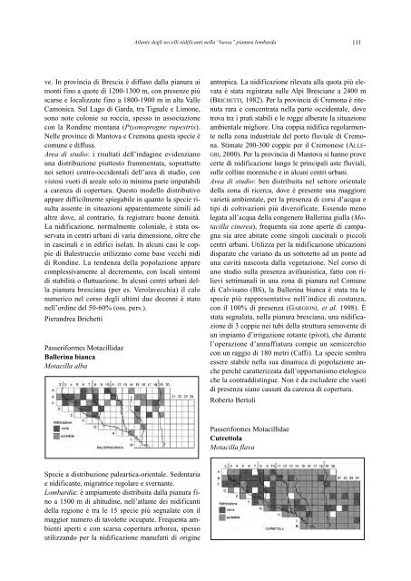 atlante degli uccelli nidificanti nella “bassa” pianura lombarda (italia ...