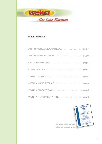 Scarica il depliant in PDF della gamma completa - Seko Spa