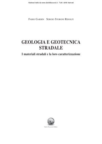 Geologia e geotecnica stradale - Dario Flaccovio editore S.r.l.