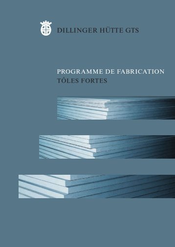 programme de fabrication tôles fortes - Dillinger Hütte GTS