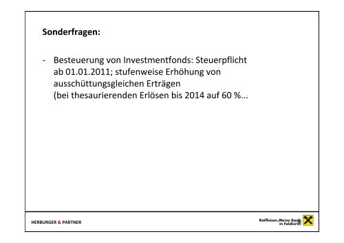 Budgetbegleitgesetz 2011 - Raiffeisenbank Feldkirch