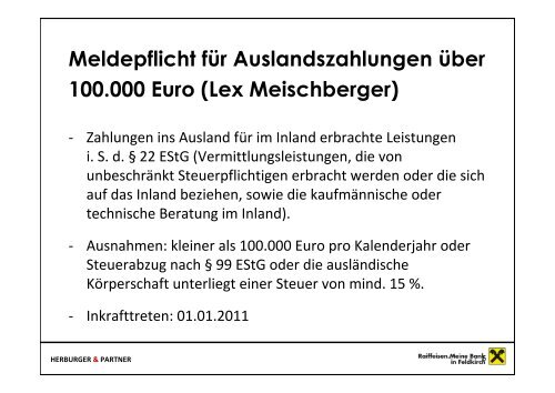 Budgetbegleitgesetz 2011 - Raiffeisenbank Feldkirch