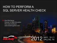 How to Perform a SQL Server Health Check - Brad M McGehee