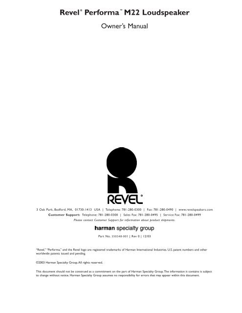 revel performa m22