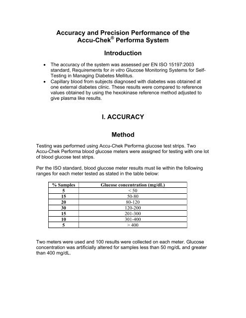 Accu Chek Meter Comparison Chart