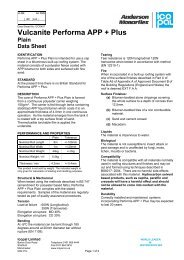 Vulcanite Performa APP + Plus Plain Data Sheet - Icopal