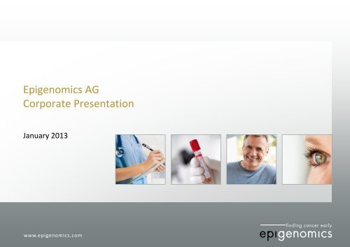 Company Presentation January 2013 - Epigenomics AG