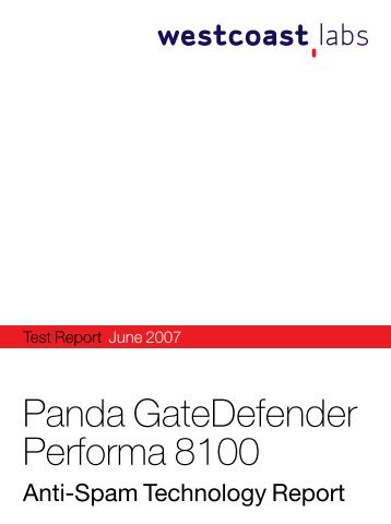 Panda GateDefender Performa 8100 - West Coast Labs