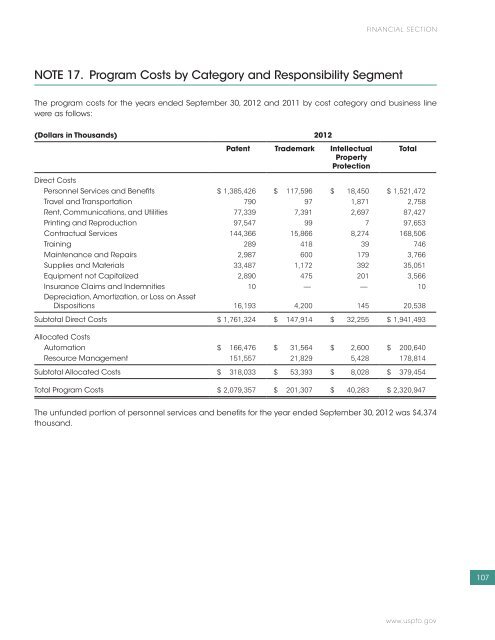 USPTO Performance and Accountability Report - U.S. Patent and ...