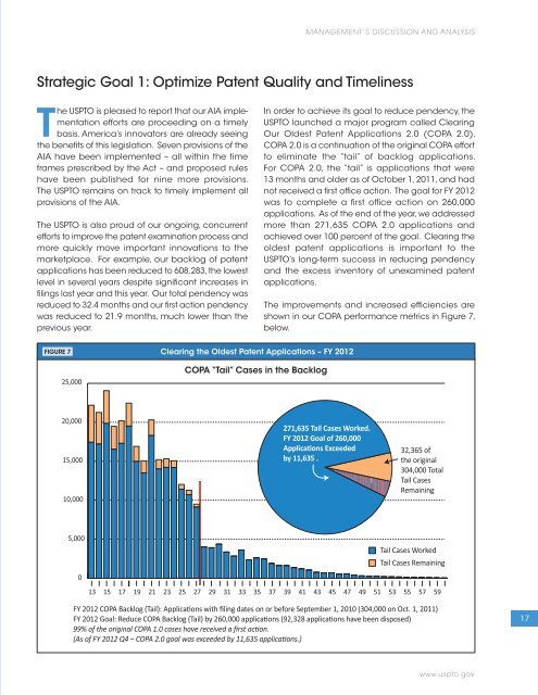 USPTO Performance and Accountability Report - U.S. Patent and ...