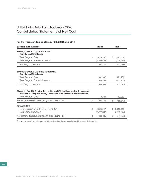USPTO Performance and Accountability Report - U.S. Patent and ...