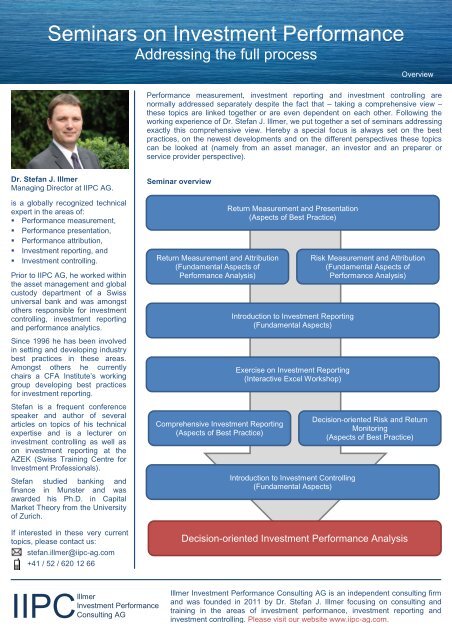 investment performance measurement training