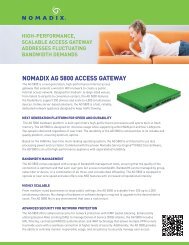 AG 5800 Data Sheet - Nomadix