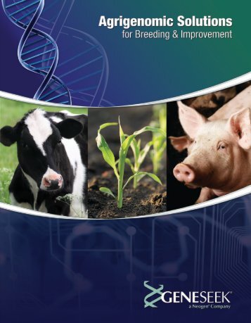 Agrigenomic Solutions Catalog (PDF) - Neogen Corporation