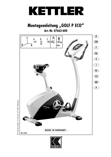 Montageanleitung Kettler Golf P Eco(1.366 kB) - Sportolino.de