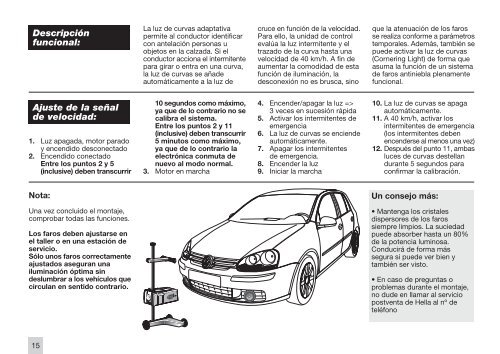 Adaptives Abbiegelicht VW Golf V Montageanleitung ... - Oscaro