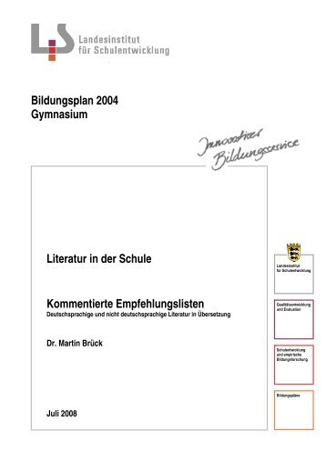 Kommentierte Empfehlungslisten - Deutsch