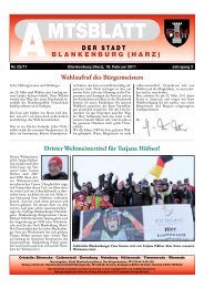 AMTSBLATT - Blankenburg