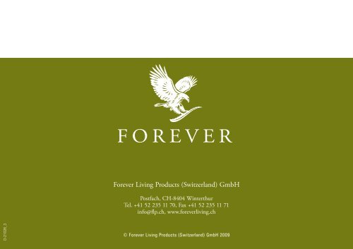 Herzlich Willkommen - Forever Living Products (Switzerland) GmbH